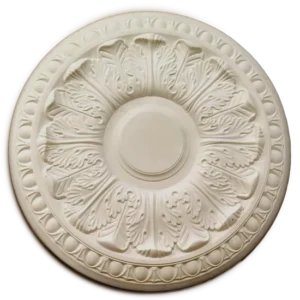 Plaster ceiling rose with acanthus leaf centre and egg and dart border -Plaster ceiling roses - Glasgow