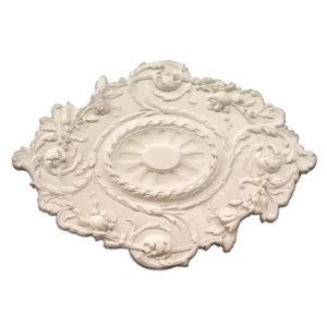 Oval Victorian ceiling rose with ornate floral plasterwork, plaster ceiling roses, Glasgow