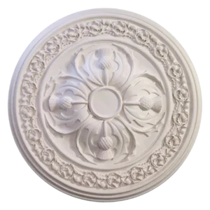 Traditional Scottish thistle plaster ceiling rose, Glasgow