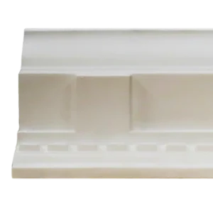 Flat fronted plaster cornice with Georgian block detailing and stepped base – Cornice Repairs – Glasgow