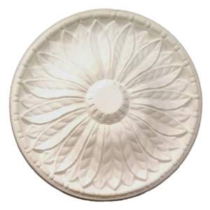Petal-patterned Victorian ceiling rose with deep leaf-style relief, plaster ceiling roses, Glasgow