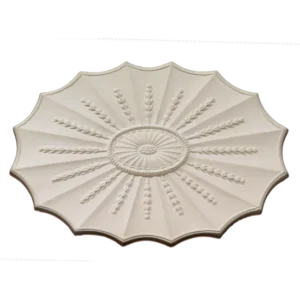 Oval ceiling rose with wheat motif in Adam style, plaster ceiling roses, Glasgow