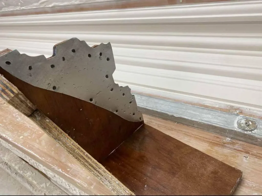 Cornice running mould on bench used in traditional plaster cornice mouldings – Glasgow