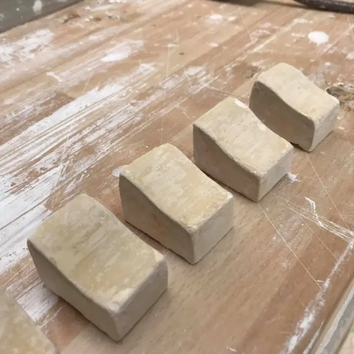 Plaster support blocks made in preparation for cornice repairs – Cornice Repairs – Glasgow