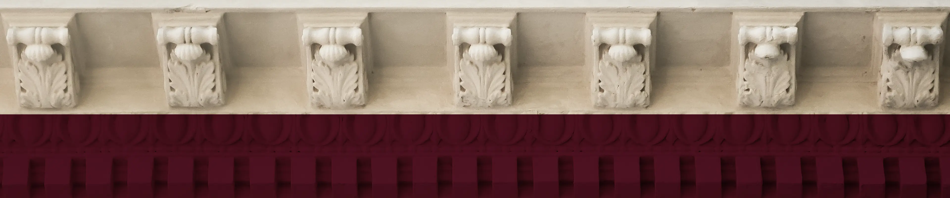 Plaster Cornicing with Burgundy Overlay - Cornicing - Glasgow Cornice Repairs