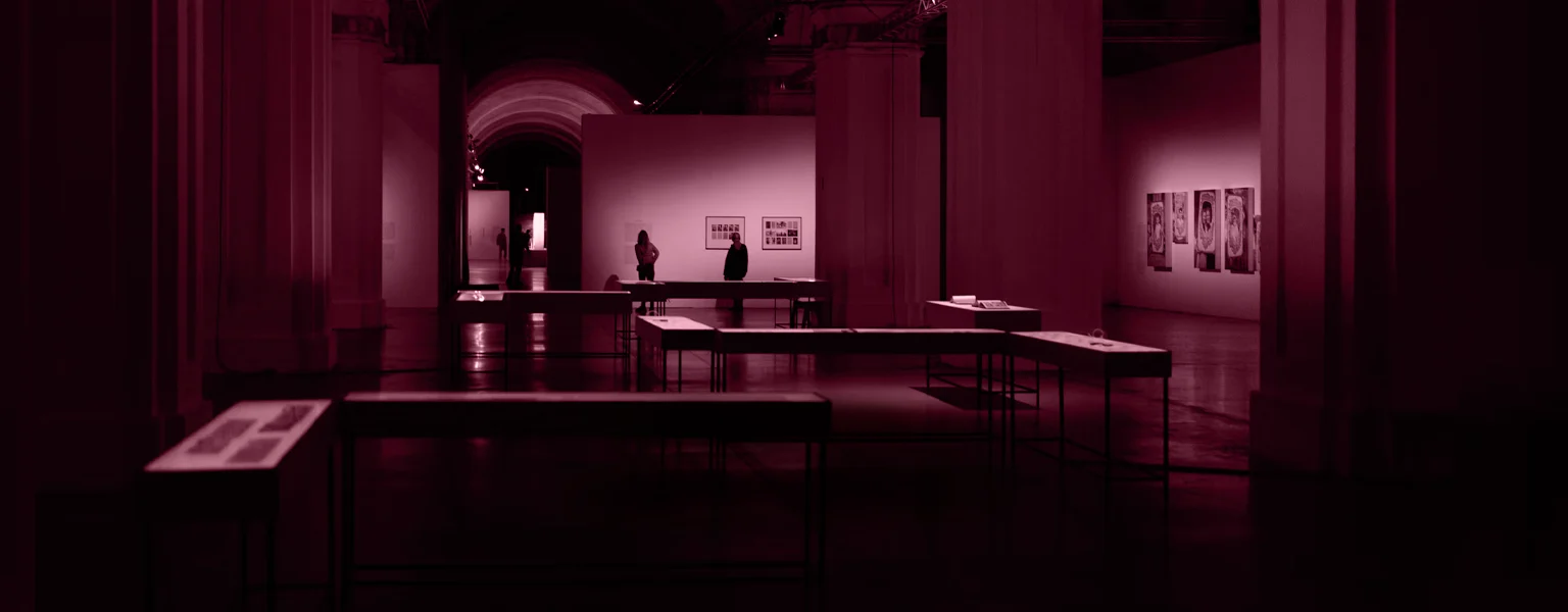 Art gallery with burgundy overlay - Gallery - Glasgow Cornice Services